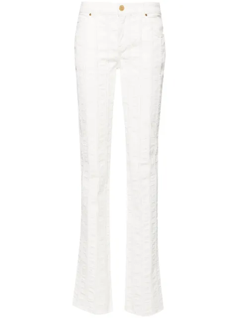 Blumarine raw-cut detailed slim-leg trousers