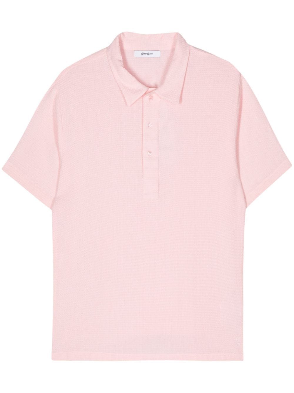 Shop Gimaguas Enzo Cotton Polo Shirt In Pink