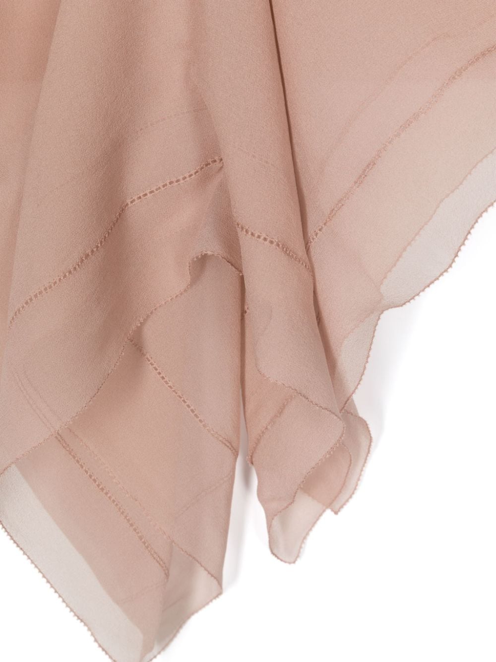 Faliero Sarti sheer silk scarf - Roze