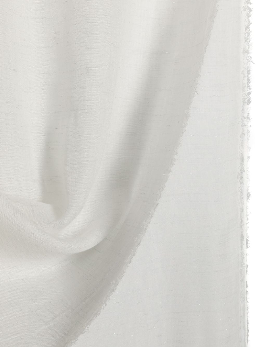 Shop Faliero Sarti Metallic-threading Scarf In White