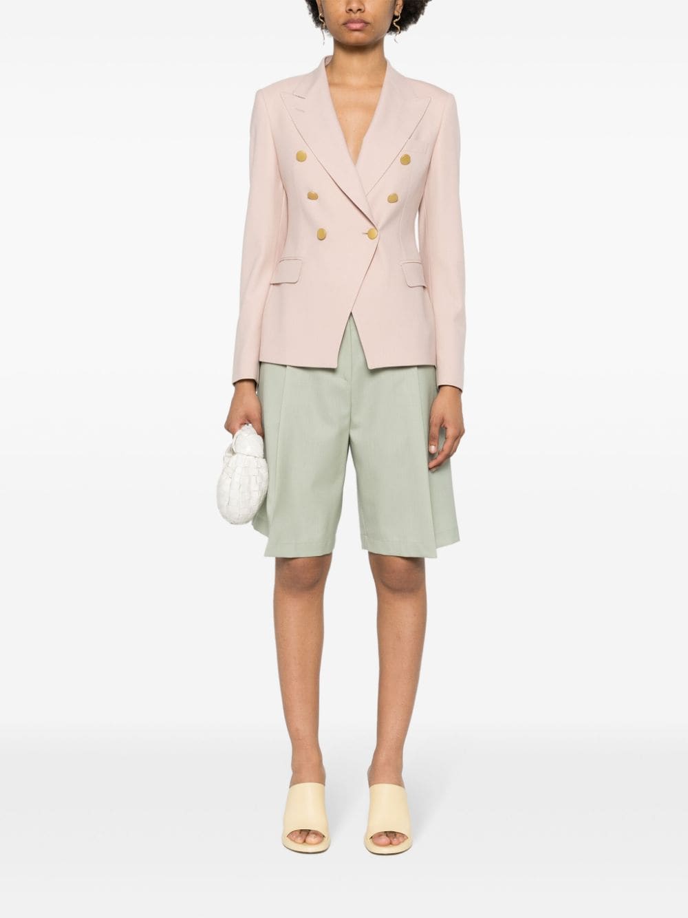 Shop Tagliatore J-alicya Double-breasted Blazer In Pink