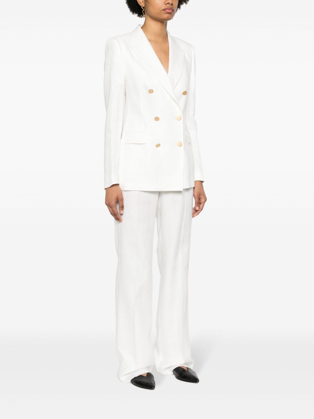 Shop Tagliatore T-parigi Double-breasted Suit In White