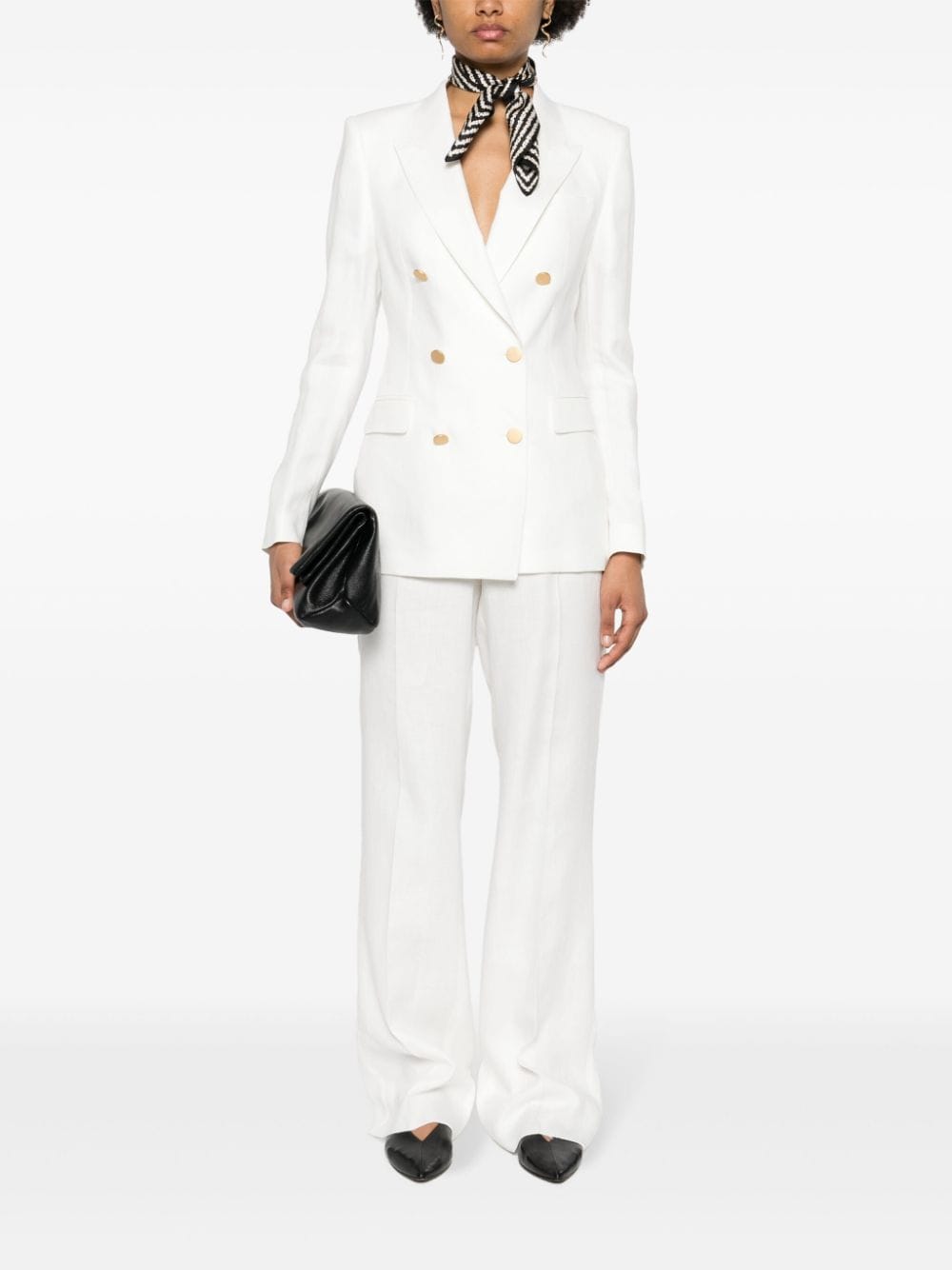 Shop Tagliatore T-parigi Double-breasted Suit In White