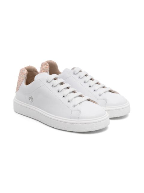 Florens heart-patch leather sneakers