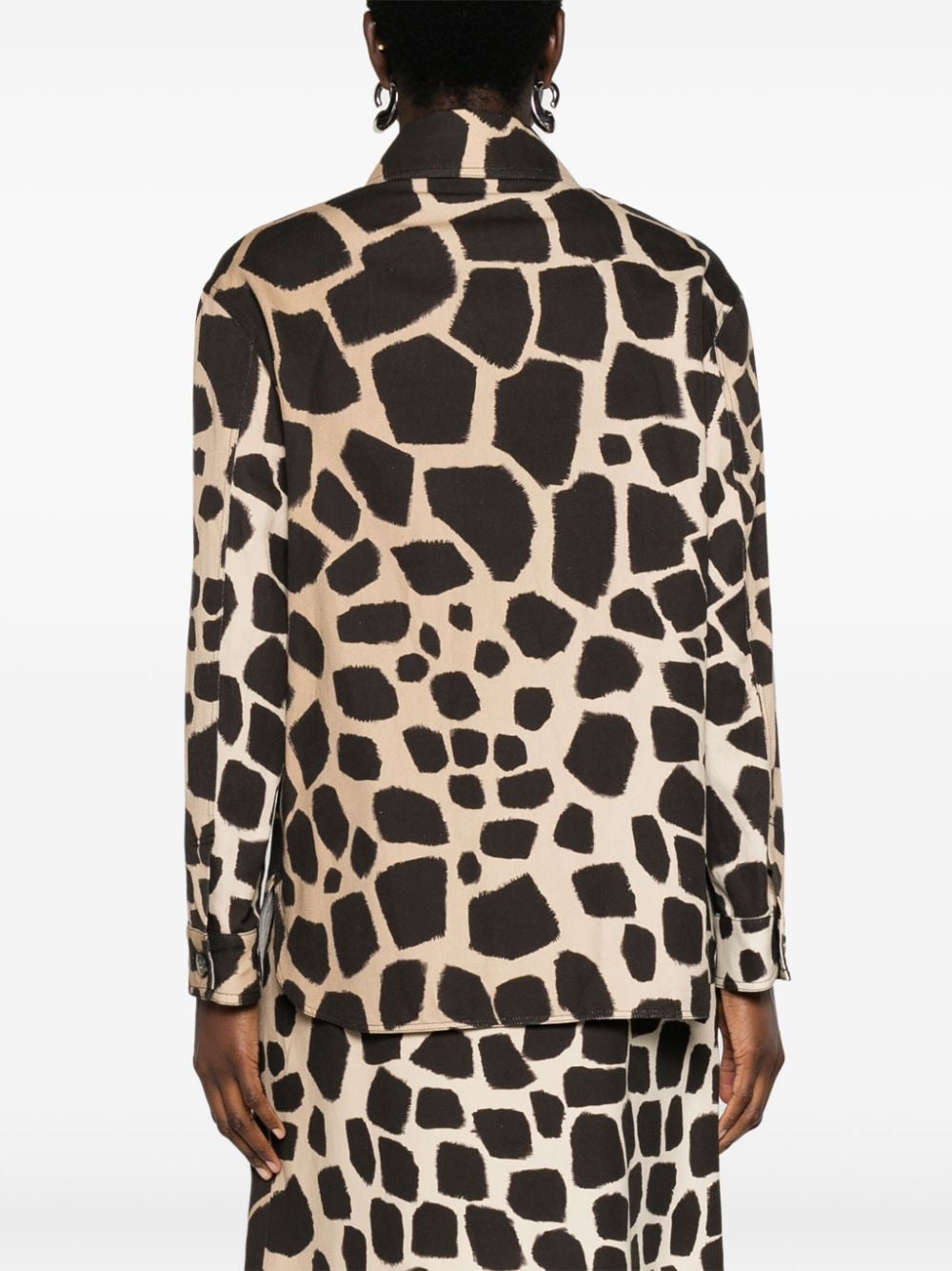 Shop Max Mara Ombré Giraffe-print Shirt In Neutrals