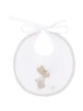 Il Gufo teddy bear-motif bib - White