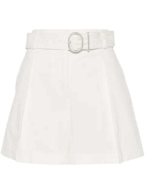 Jil Sander shorts con cinturón y detalle de pinzas