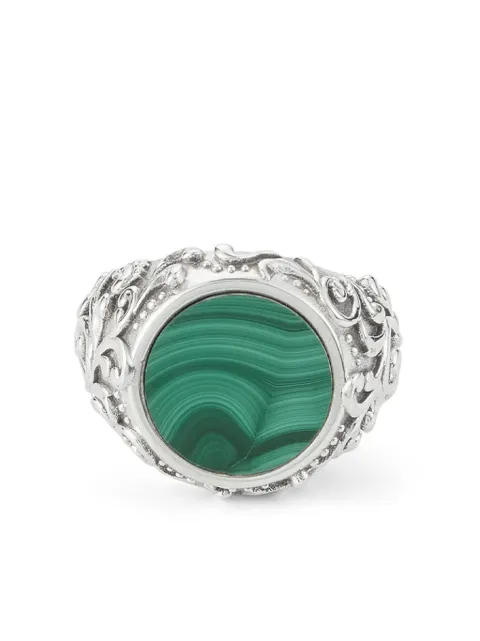 Emanuele Bicocchi Anello Arabesque con malachite