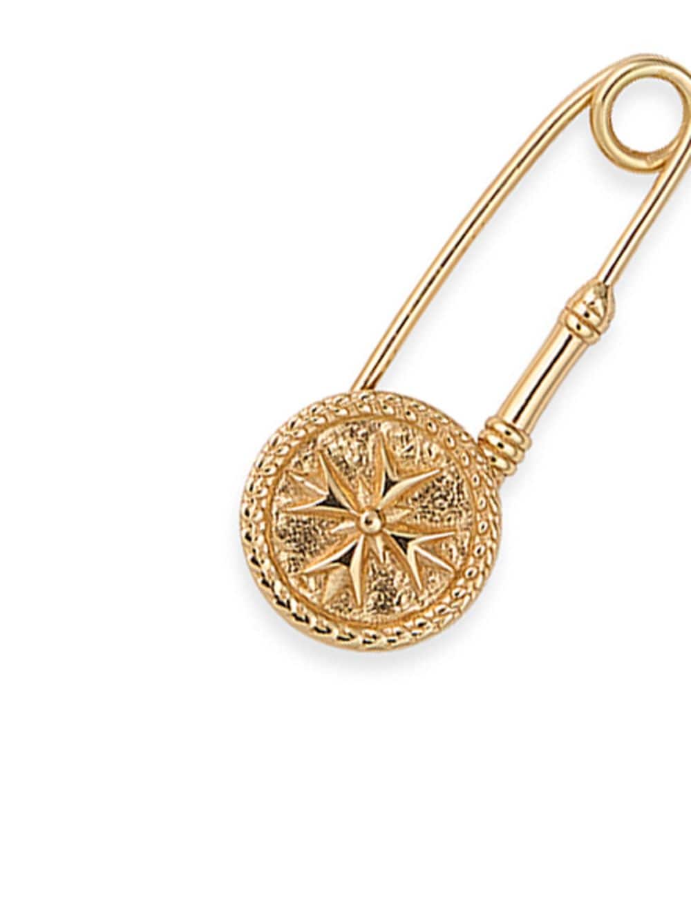 Shop Emanuele Bicocchi Eb Crest Pin Single Earring In Gold