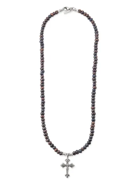 Emanuele Bicocchi collar Avelli Cross con perla