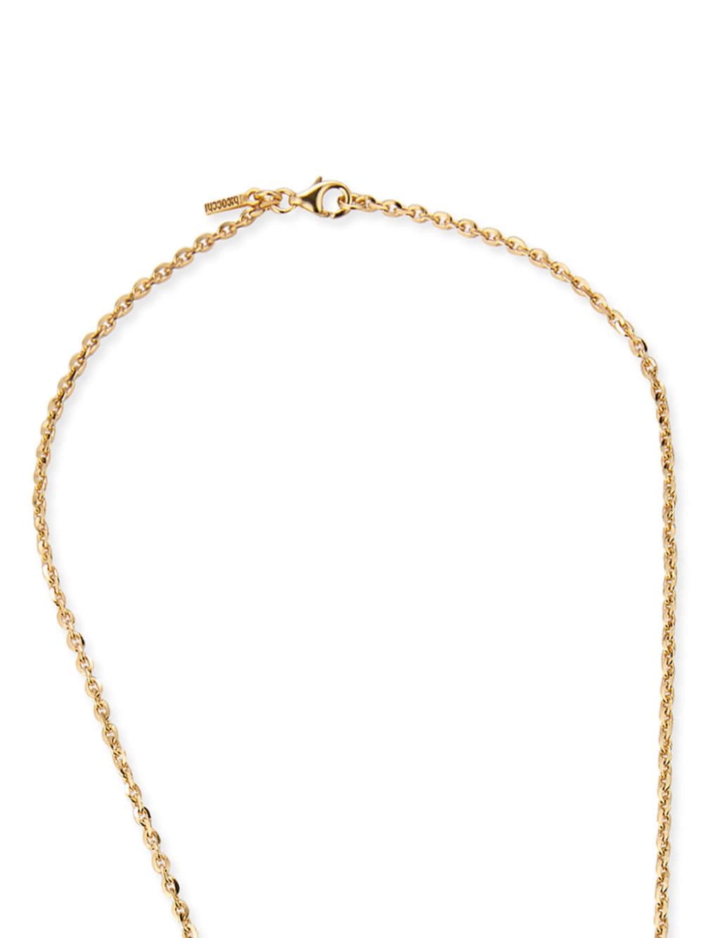 Shop Emanuele Bicocchi Crest Pin Necklace In Gold
