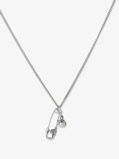 Emanuele Bicocchi safety pin pearl-pendant necklace