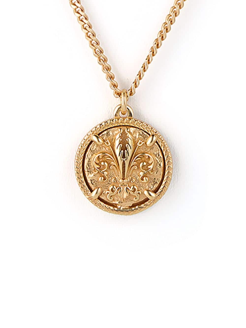 Shop Emanuele Bicocchi Lily Coin Sterling-silver Necklace In Gold