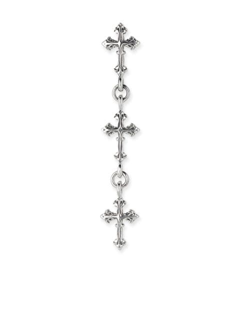 Emanuele Bicocchi Avelli Cross silver drop earring