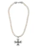 Emanuele Bicocchi EB Crest pearl necklace - Silver
