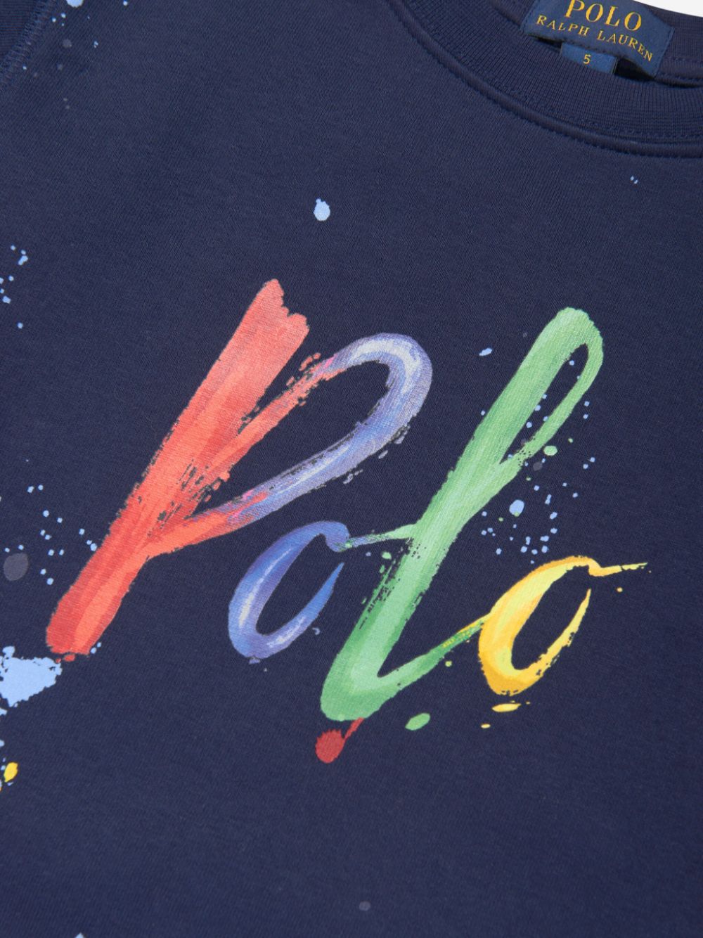 Ralph Lauren Kids Sweater met logoprint Blauw