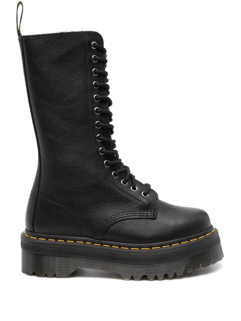 Shop Dr. Martens' Pisa Leather Boots In 黑色