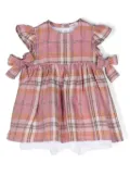 Il Gufo plaid-check cotton babygrow set - Pink