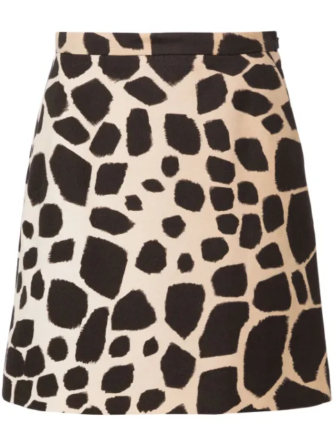 Max Mara ombré giraffe-print miniskirt