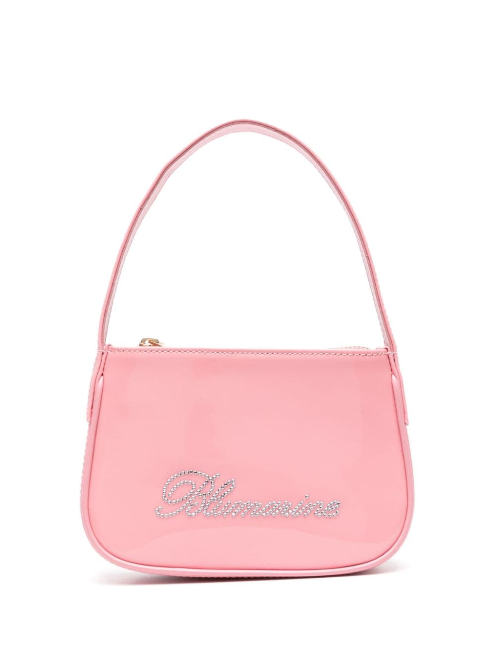 Blumarine rhinestoned leather shoulder bag - Pink