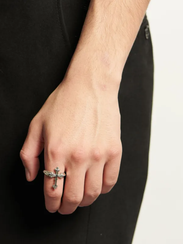 Emanuele Bicocchi Fleury Cross Statement Ring | Silver