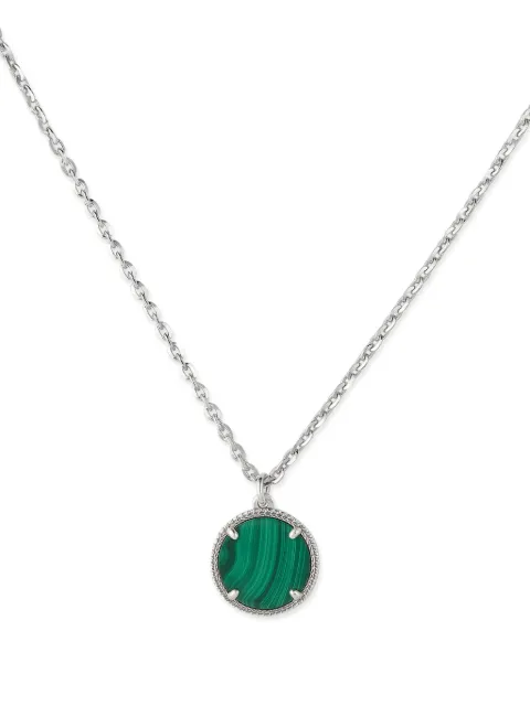 Emanuele Bicocchi malachite-pendant silver necklace