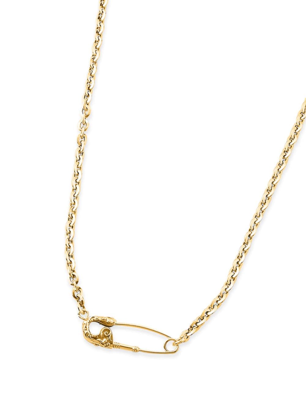 Shop Emanuele Bicocchi Arabesque Pin Silver Necklace In Gold