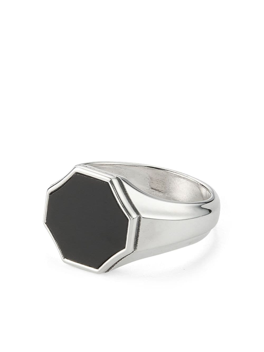 Shop Emanuele Bicocchi Hex Signet Ring In Silver