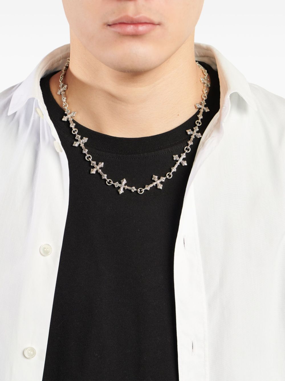 Shop Emanuele Bicocchi Avelli Charm Necklace In Silver