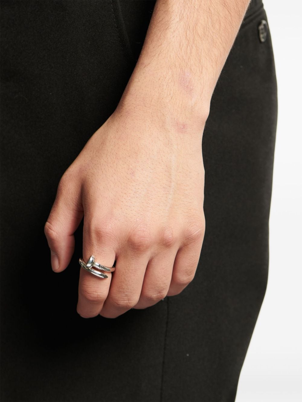 Shop Emanuele Bicocchi Eb Crest Spiral Ring In Silver