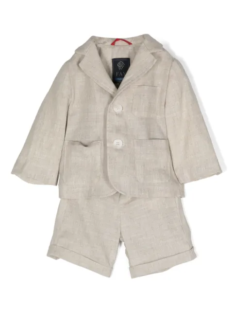 Fay Kids single-breasted shorts suit