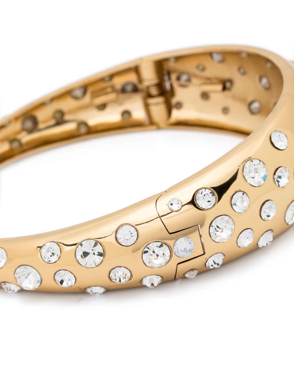 Shop Blumarine Crystal-embellished Choker Necklace In Gold