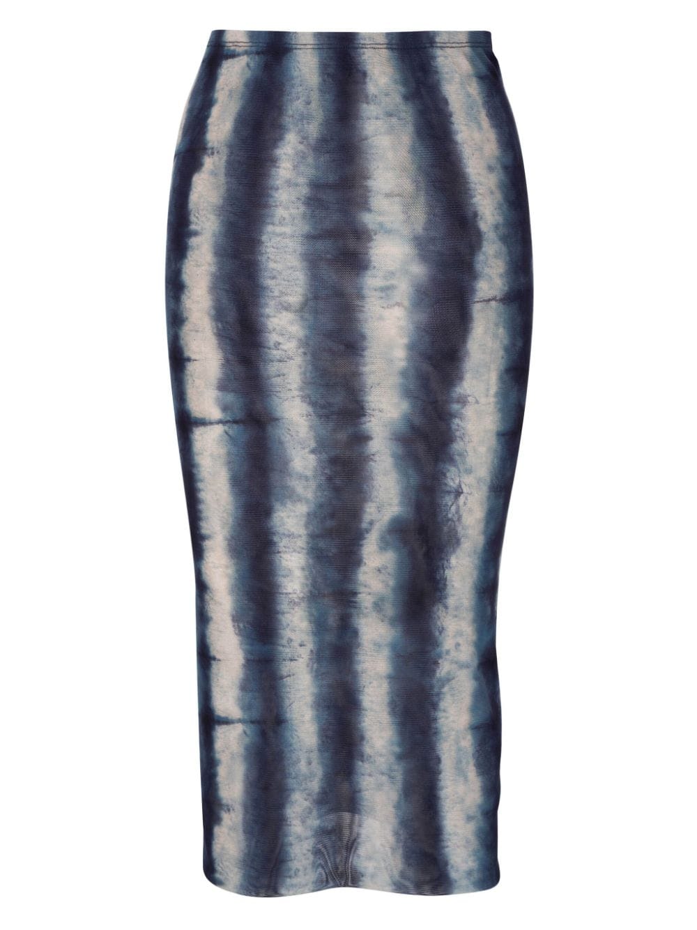 Shop Peter Cohen Tie-dye Print Pencil Skirt In Blue