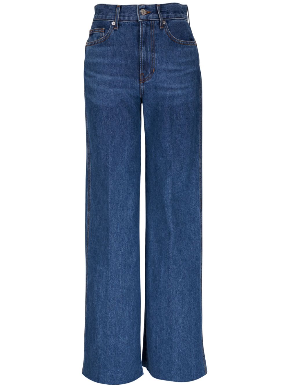 Veronica Beard High-rise Wide-leg Jeans In Blue