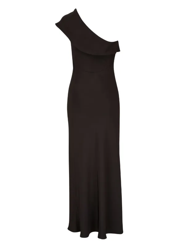 Peter Cohen one-shoulder Silk Dress | Black | FARFETCH
