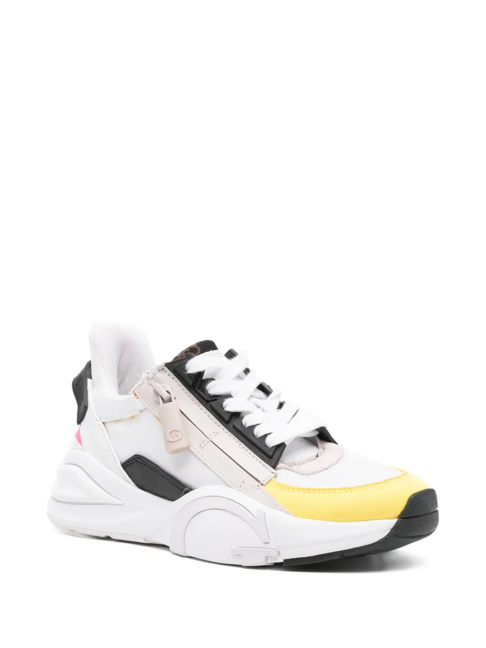 GUESS USA zip-detail panelled sneakers White