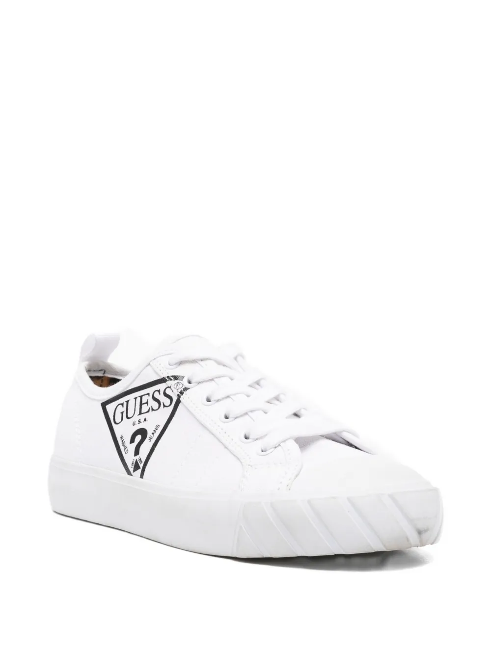 GUESS USA logo-detail sneakers - Wit