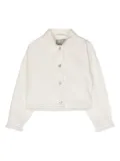 Il Gufo fringed twill cotton jacket - White