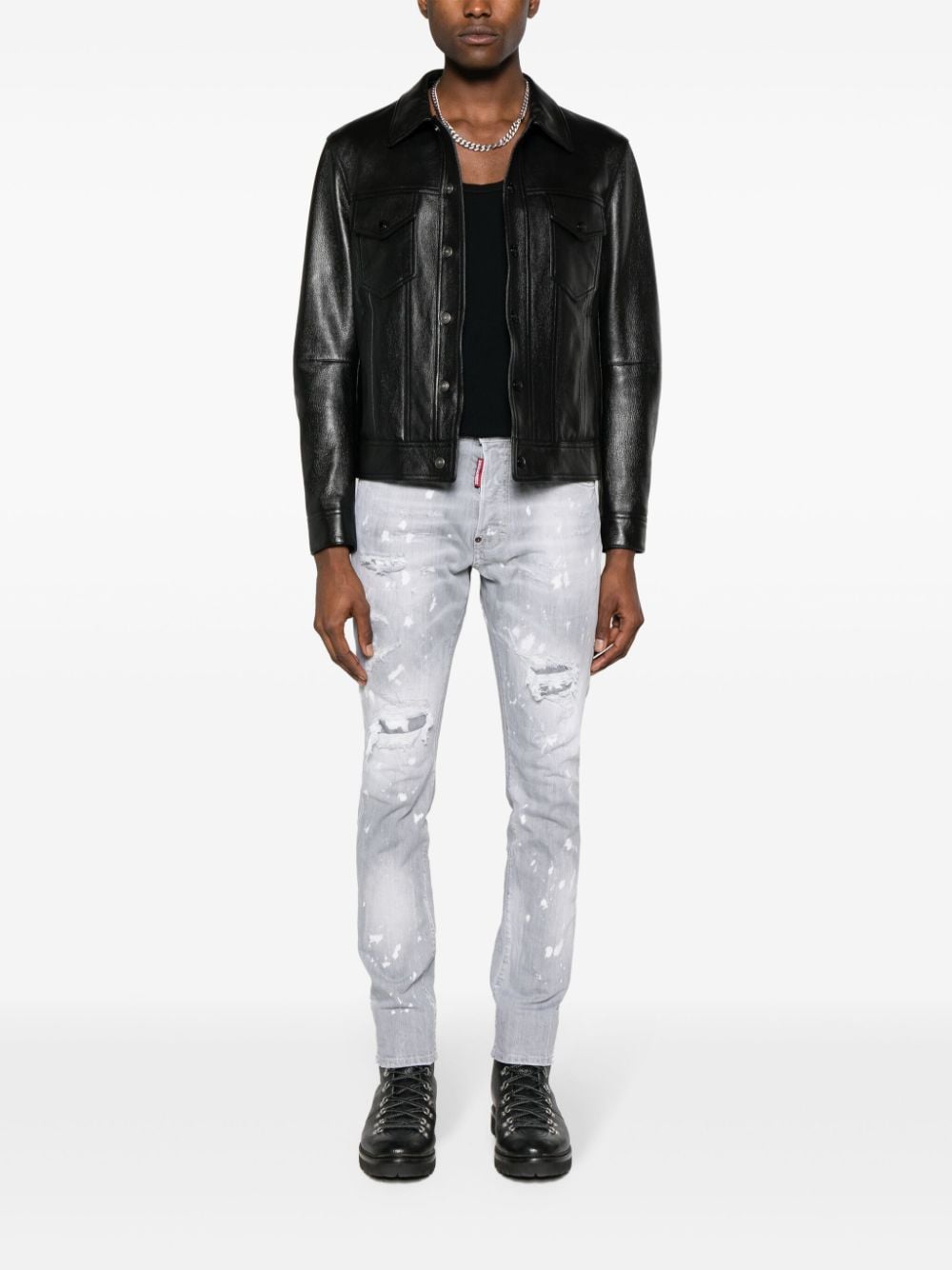 Dsquared2 Cool Guy mid waist skinny jeans - Grijs