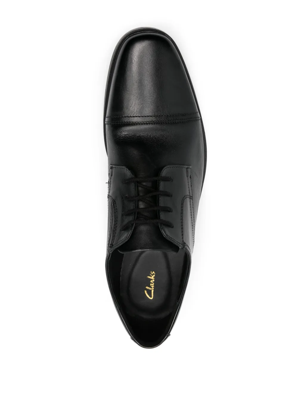 Shop Clarks Howard Cap Leather Shoes In Black