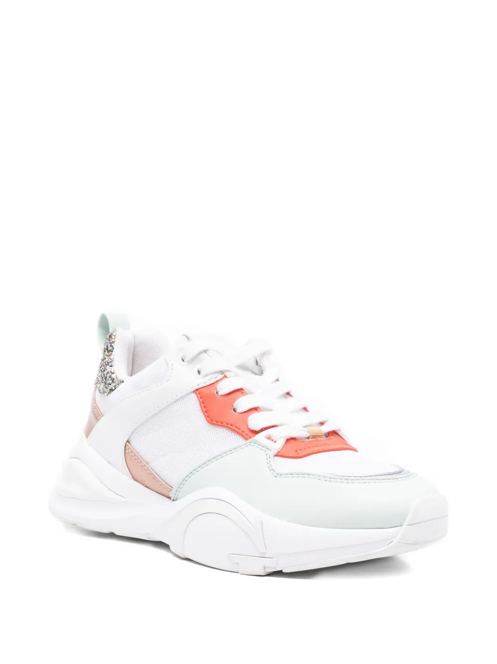 GUESS USA glitter-panelled chunky sneakers - Wit
