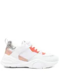 GUESS USA glitter-panelled chunky sneakers - White