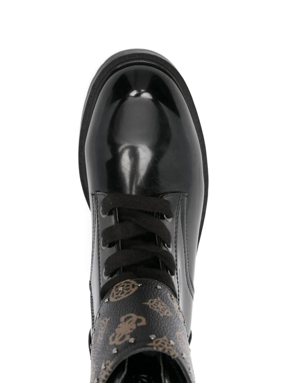 Guess Usa Studded-detail Biker Boots In Black