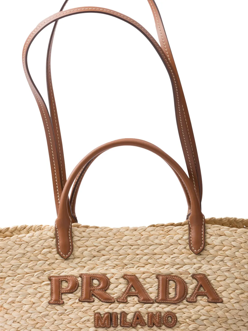 【関税&送料込み】Prada Logo-AppliquAC Woven Tote Bag Prada logo-appliqué Woven Tote Bag | Neutrals | FARFETCH PL