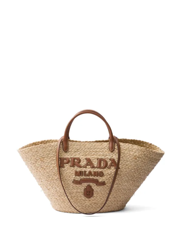 【関税＆送料込み】Prada Logo-AppliquAC Woven Tote Bag 23108325_53203257_600.jpg