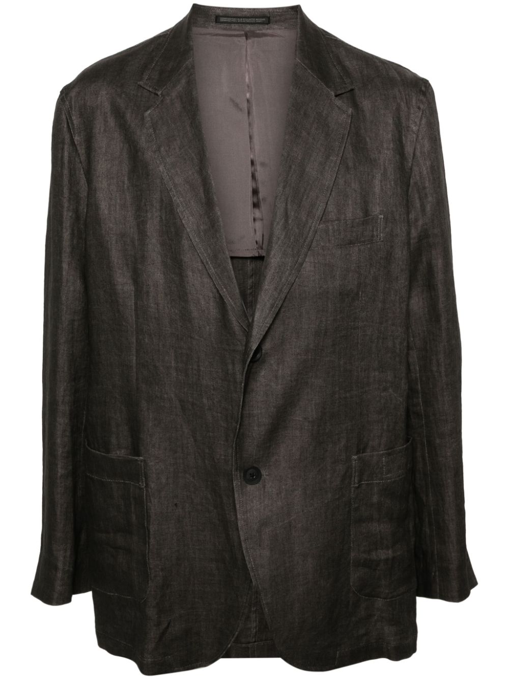 Yohji Yamamoto Notched-lapels Single-breasted Blazer In Black