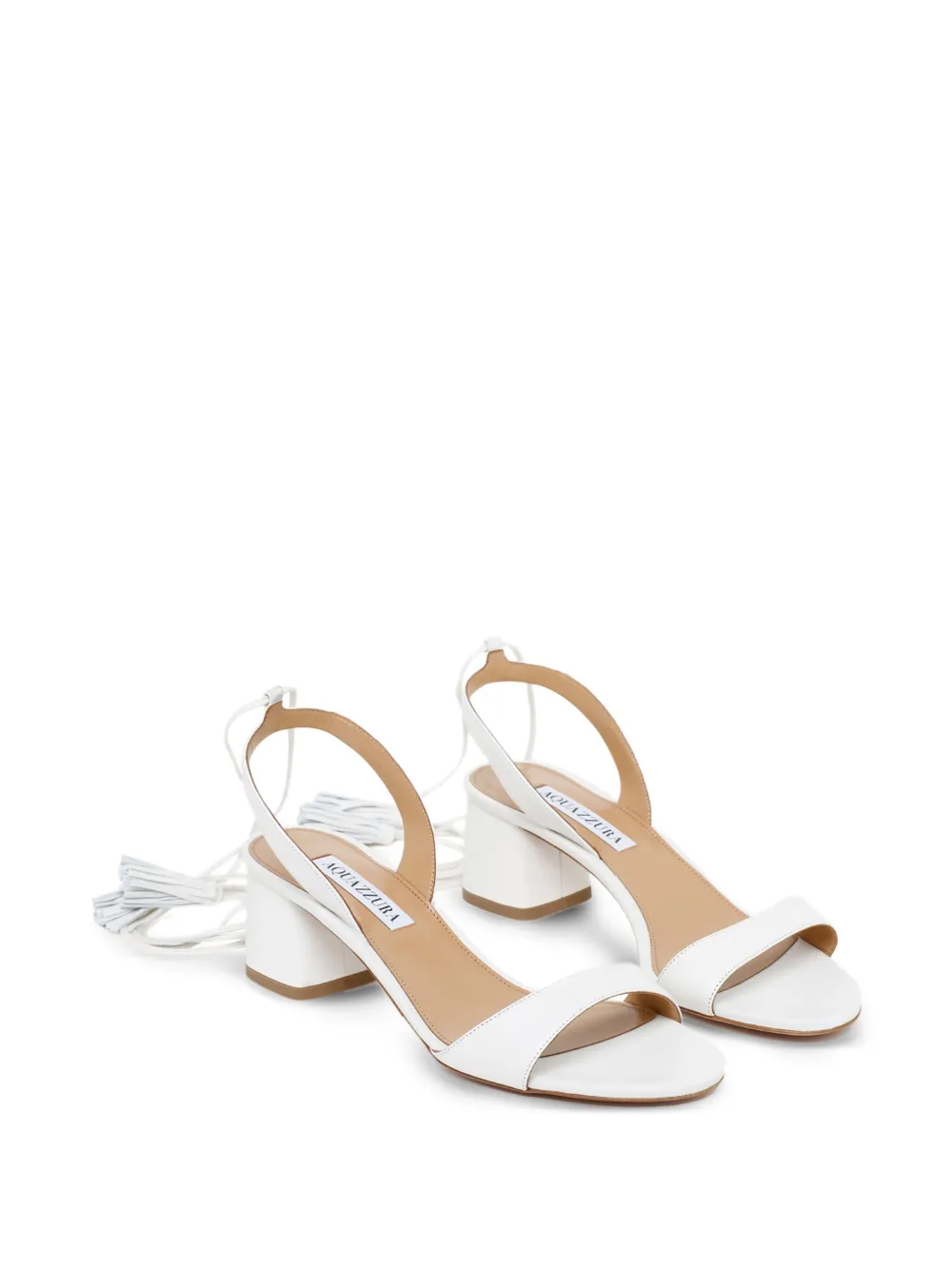 Aquazzura leather sandals White