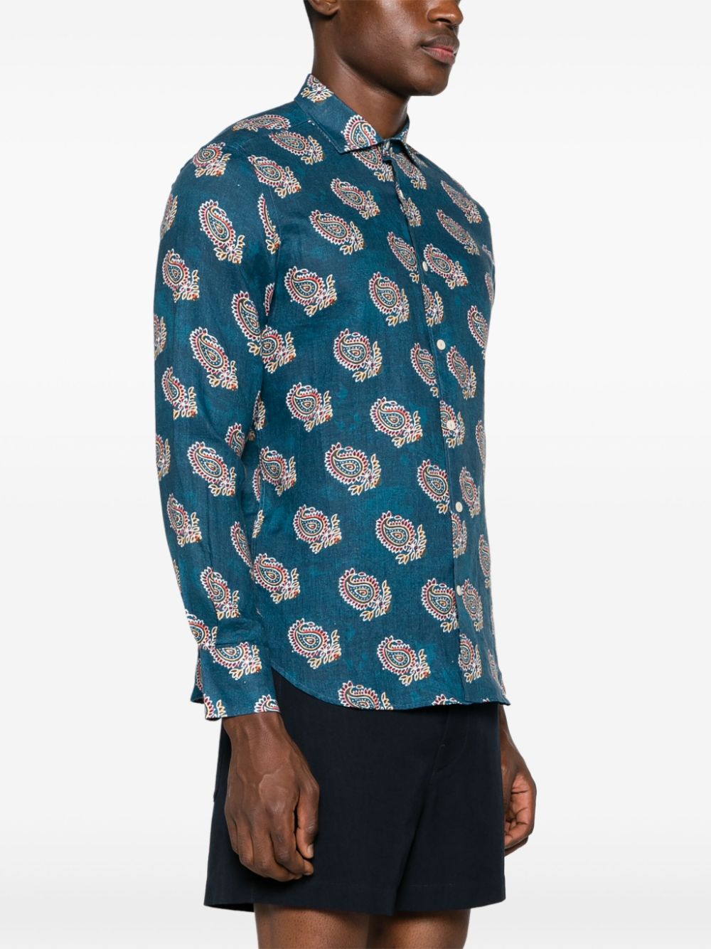 MC2 Saint Barth paisley-print linen shirt Men