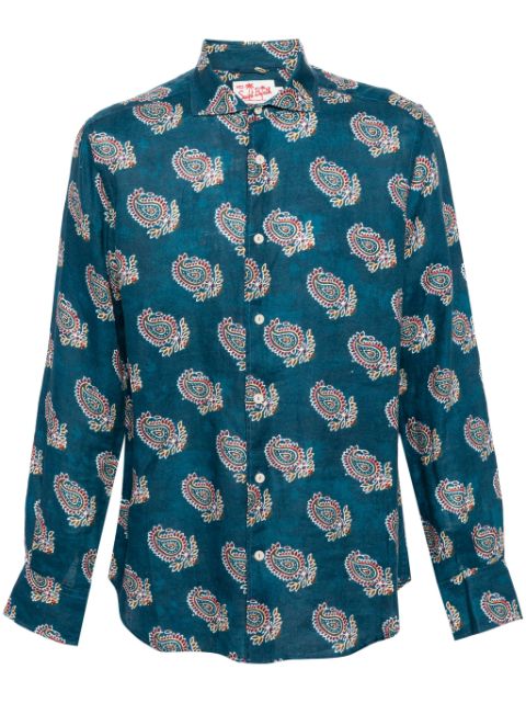 MC2 Saint Barth paisley-print linen shirt Men