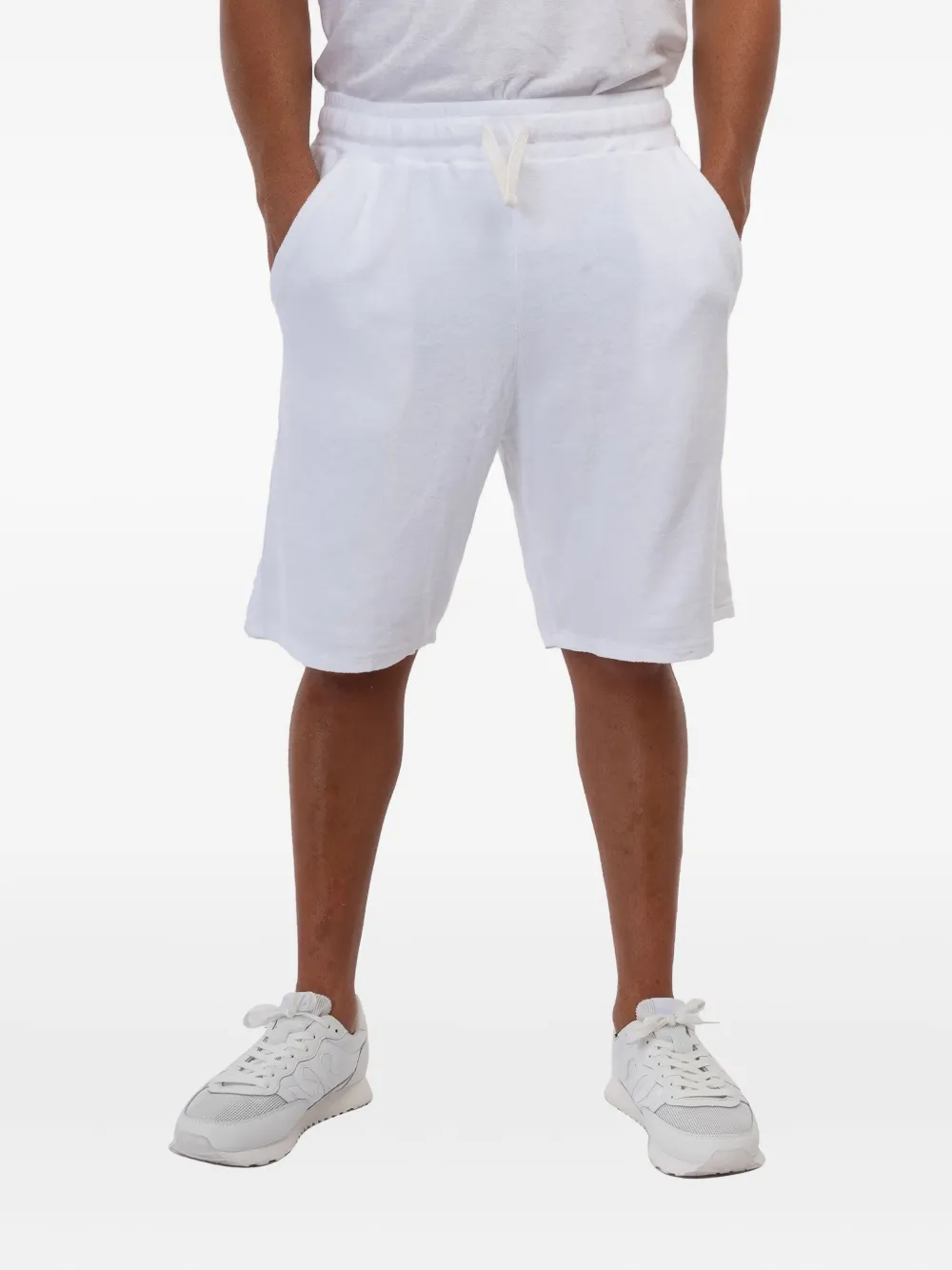 MC2 Saint Barth embroidered-logo drawstring shorts | White | Image 1